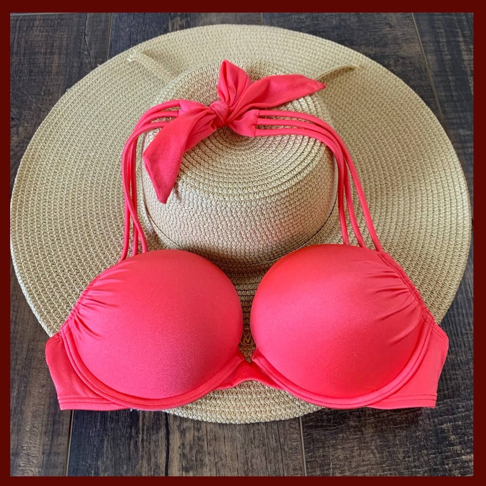 Victoria’s Secret Coral Bombshell Swimsuit Top 32C